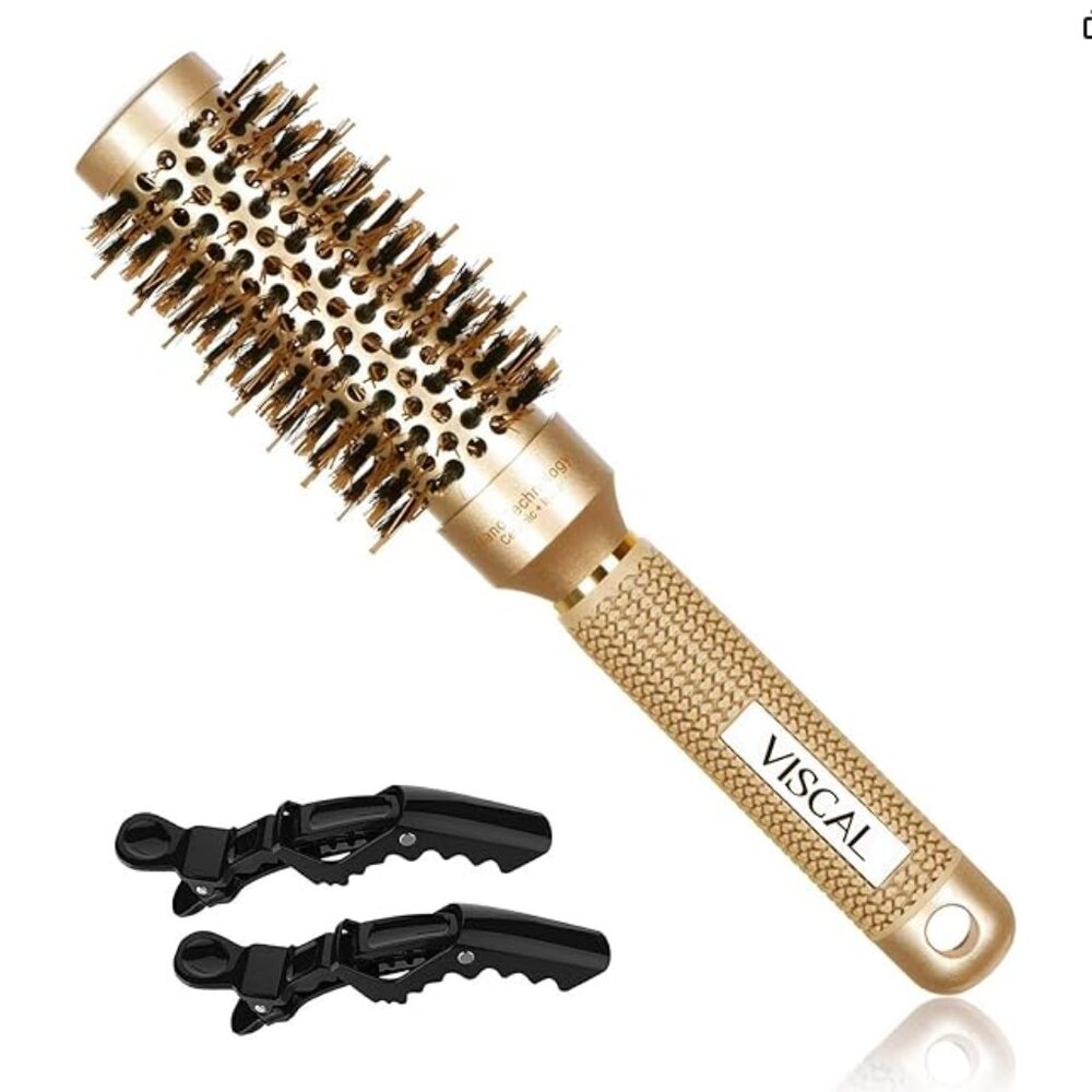 VISCAL Nano Thermal Ceramic & Ionic Round Hair Brush 2.4 inches